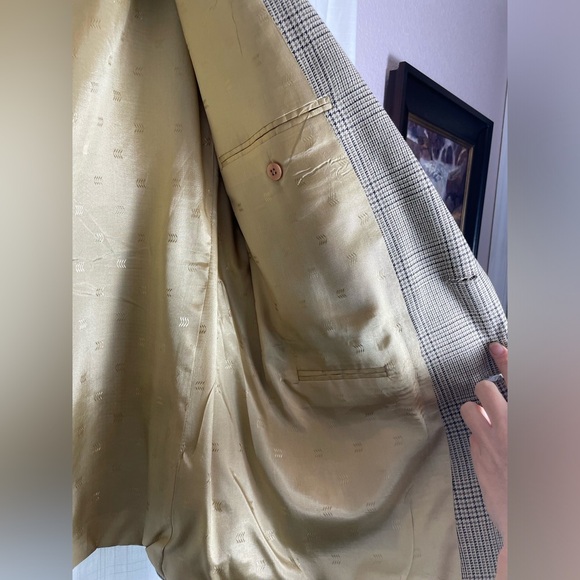 Vtg Wool Men’s Blazer Herringbone Robert Stock - Picture 9 of 15